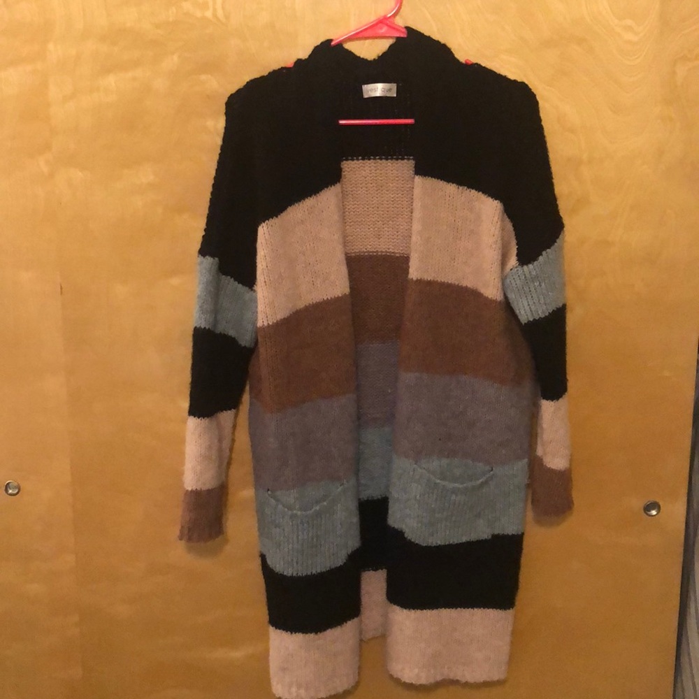 Vestique calf length sweater